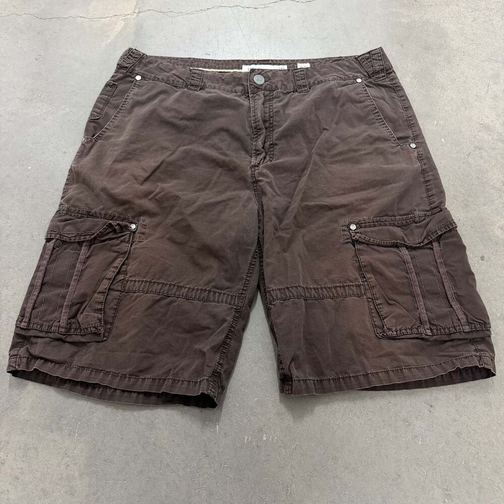 BKE Brown Cargo Shorts Men’s Size 38 Utility Pocket Casual Streetwear